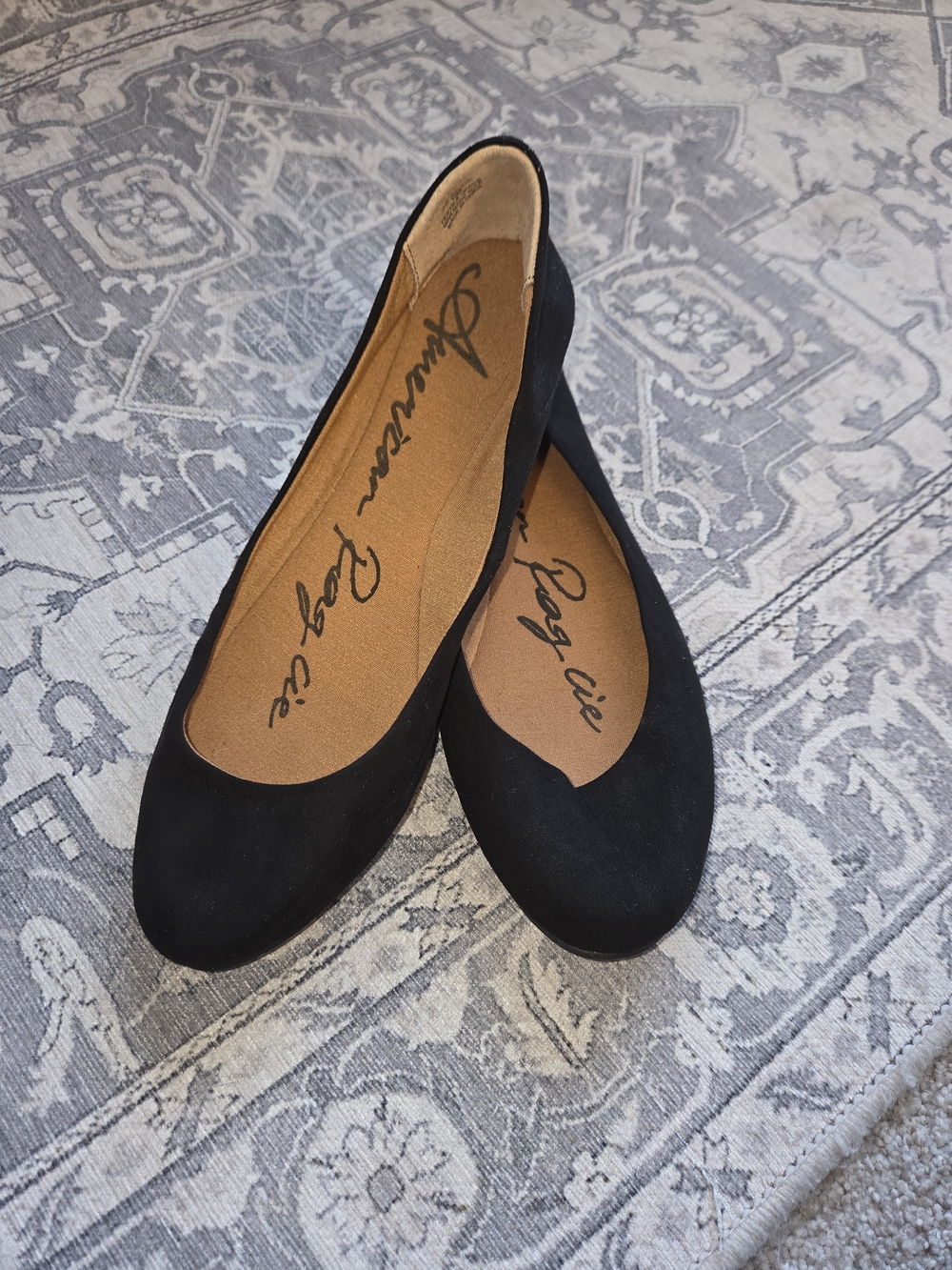American Rag Black Suede Ballet Flats